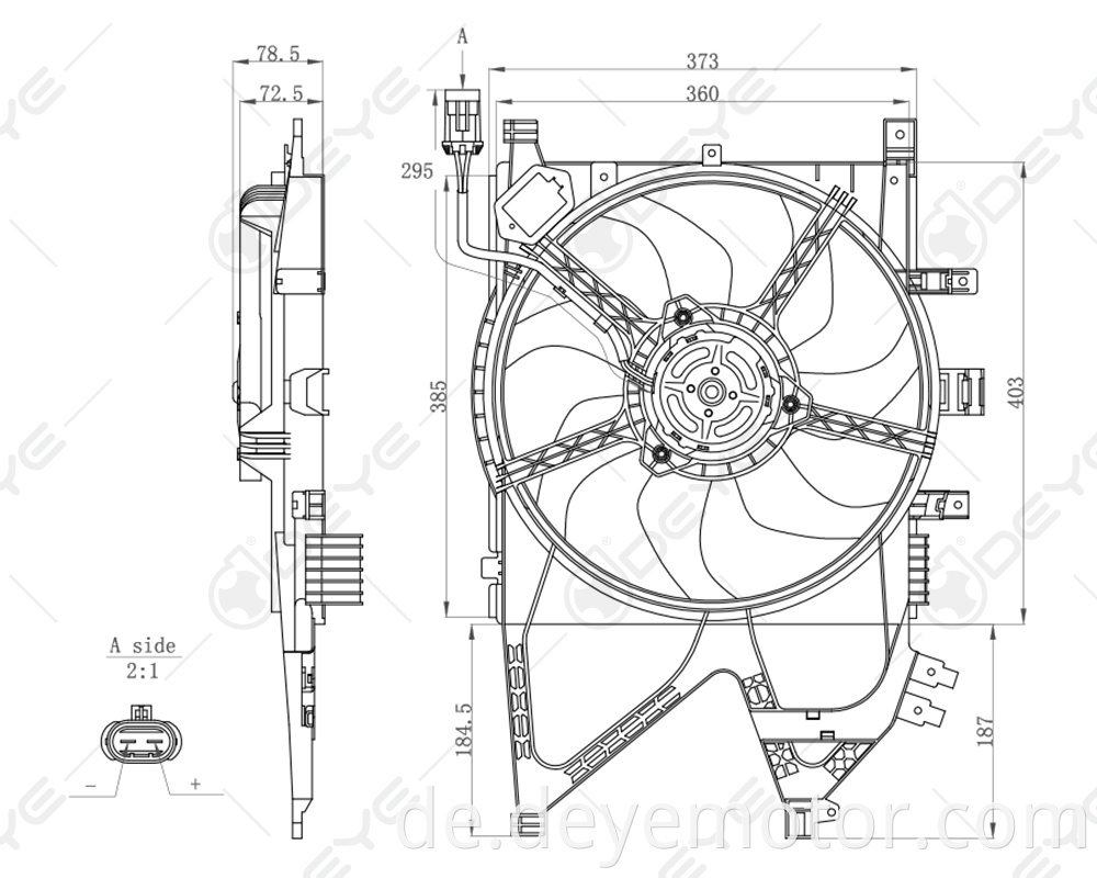 1341331 1314442 Autoteile Kühlerkühlungslüftermotor für Opel CORSA TIGRA VAUXHALL CORSA